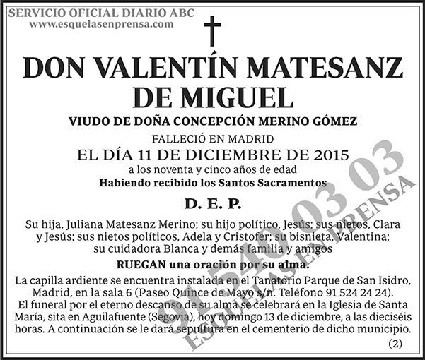 Valentín Matesanz de Miguel